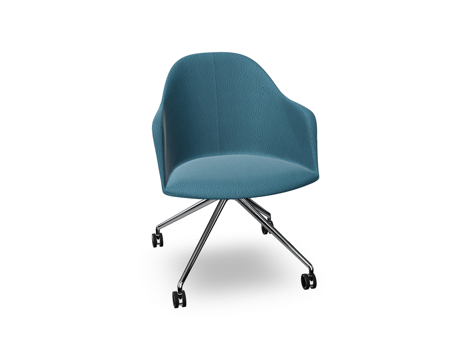 Cila fully upholstered Armchair With Fixed Trestle Base