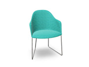 Cila Fully Upholstered Armchair With Sled Base Chairs Arper 