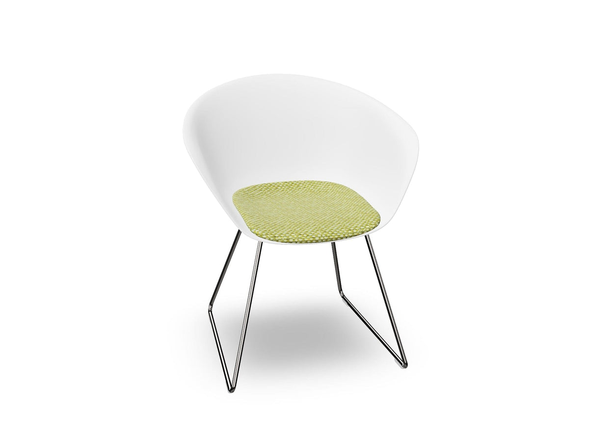 Duna 02 Sled Base Chair With Seat Cushion Chairs Arper 