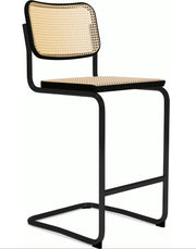 Cesca Stool–Cane Seat & Back Stools Knoll Bar Height Ebonized Beech Black
