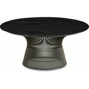 Platner Bronze 36" Coffee Table Coffee Tables Knoll Veneer Ebonized Walnut Top 