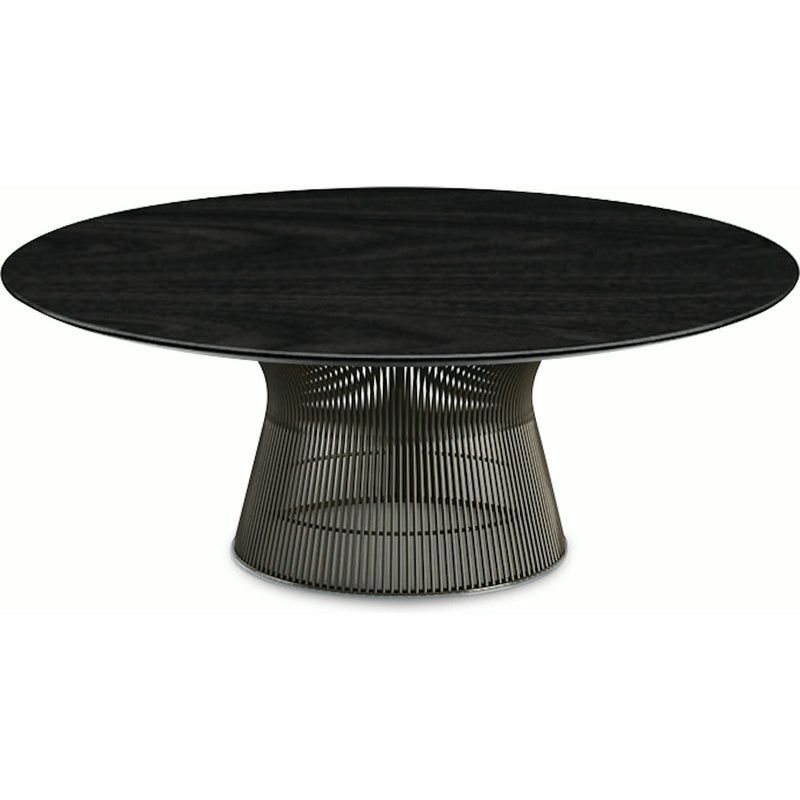 Platner Bronze 42" Coffee Table Coffee Tables Knoll Ebonized Walnut 