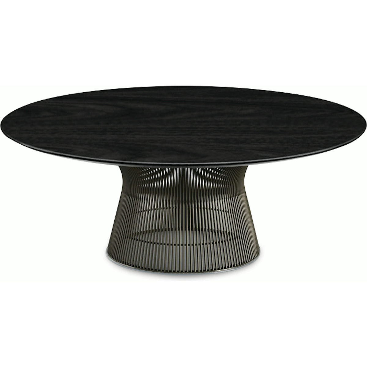 Platner Bronze 42&quot; Coffee Table Coffee Tables Knoll Ebonized Walnut 