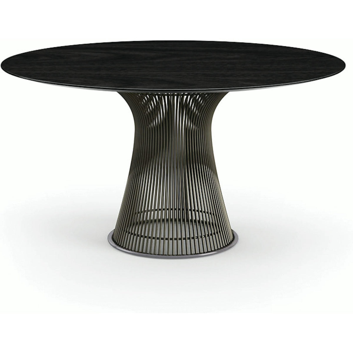 Platner Dining Table - 54 Inch Dining Tables Knoll Metallic Bronze Ebonized Walnut 