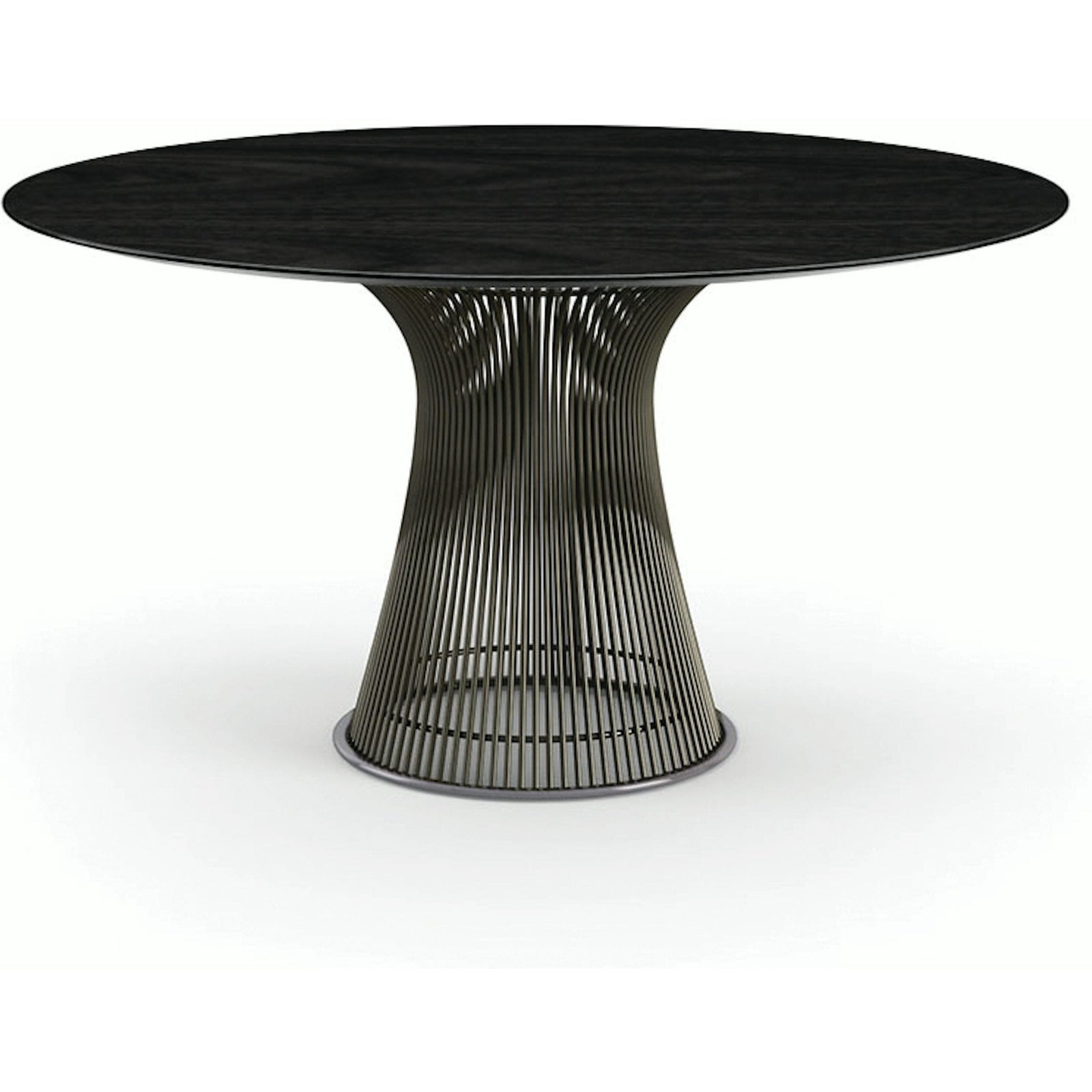 Platner Dining Table - 54 Inch Dining Tables Knoll Metallic Bronze Ebonized Walnut 