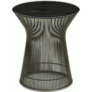 Platner Side Table side/end table Knoll Metallic Bronze Ebonized Walnut 