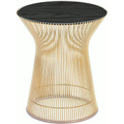 Platner Side Table - Gold side/end table Knoll 18K Gold plated Ebonized Walnut 