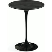 Saarinen Side Table - 16" Round side/end table Knoll Black Ebonized Walnut 