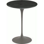 Saarinen Side Table - 16" Round side/end table Knoll Grey Ebonized Walnut 
