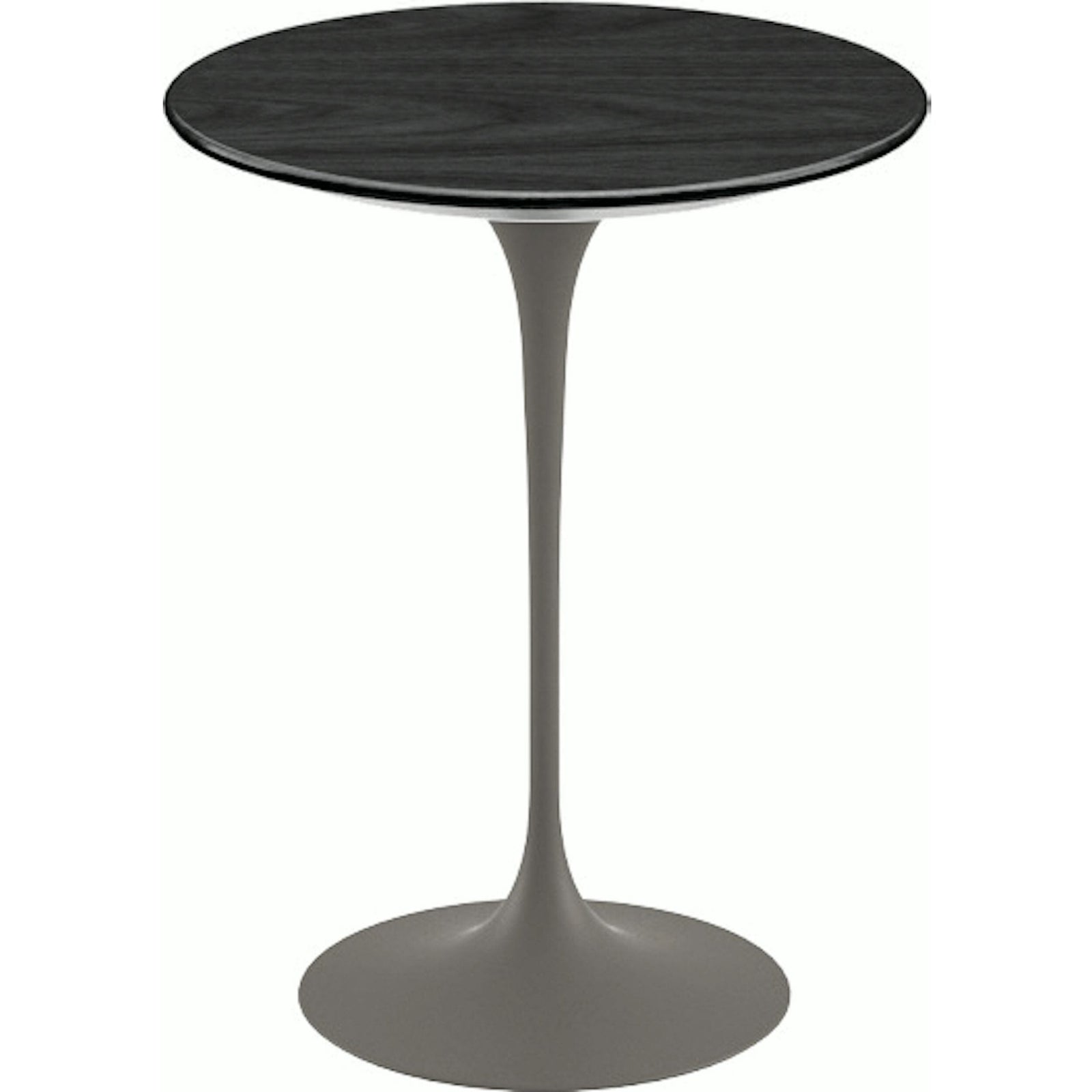 Saarinen Side Table - 16" Round side/end table Knoll Grey Ebonized Walnut 