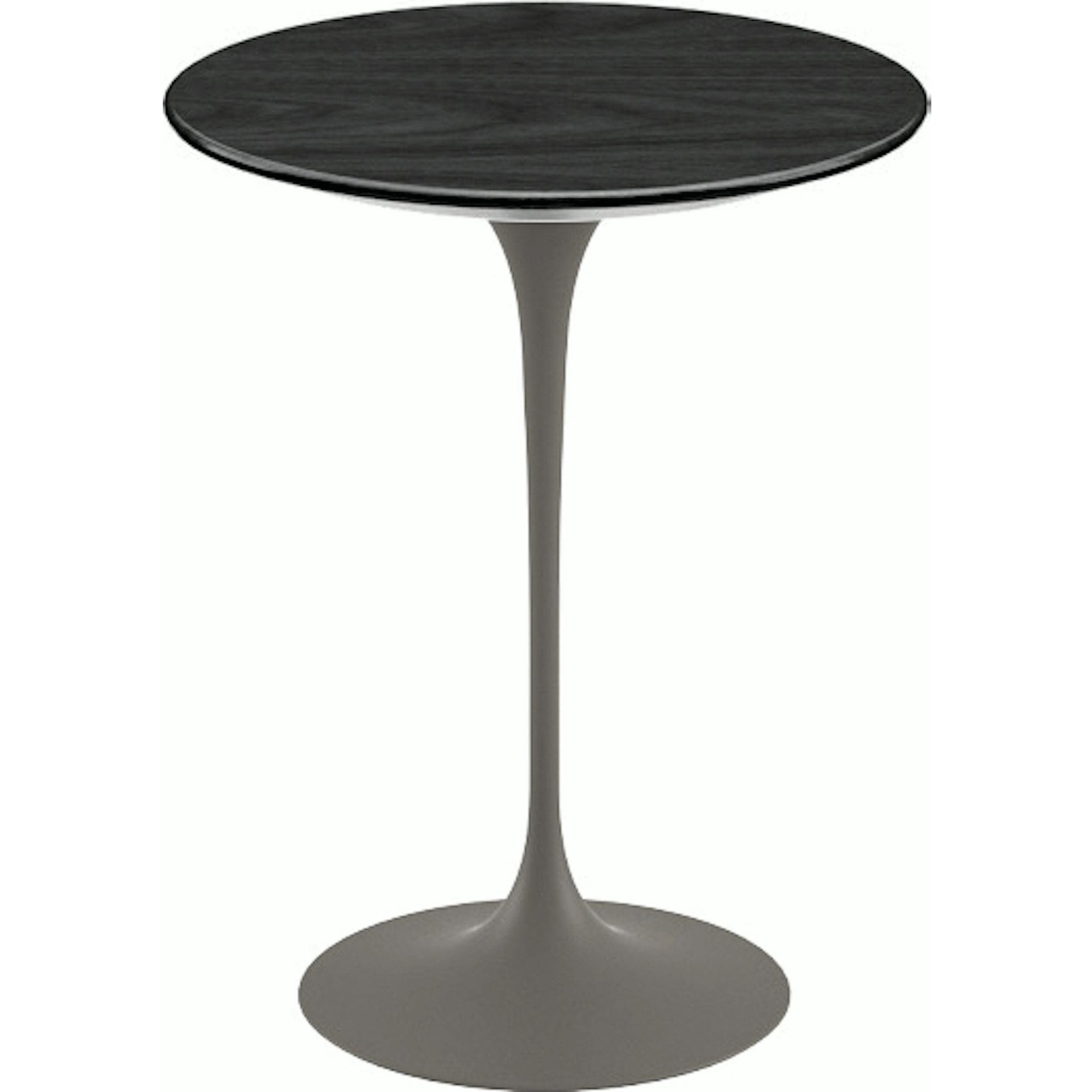 Saarinen Side Table - 16" Round side/end table Knoll Grey Ebonized Walnut 