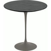 Saarinen Side Table - 20” Round side/end table Knoll Grey Ebonized Walnut 