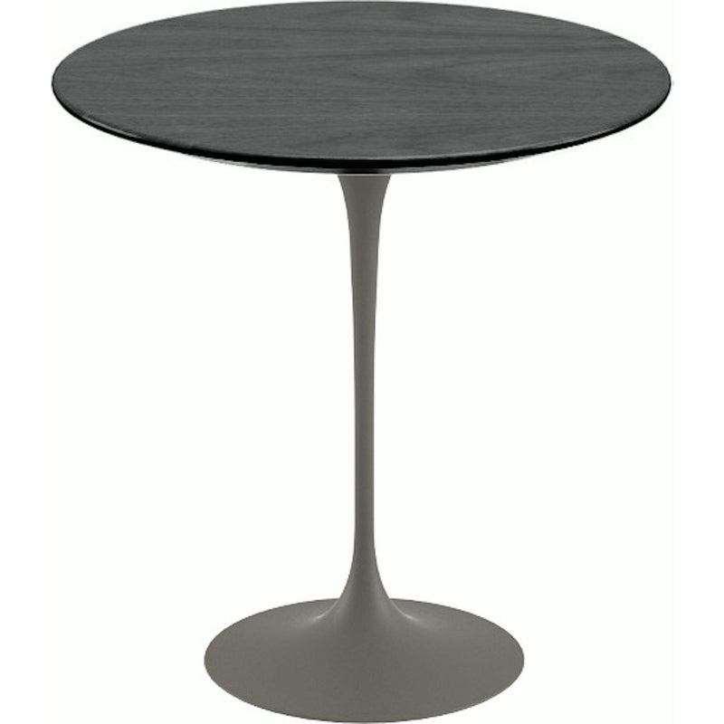 Saarinen Side Table - 20” Round side/end table Knoll Grey Ebonized Walnut 