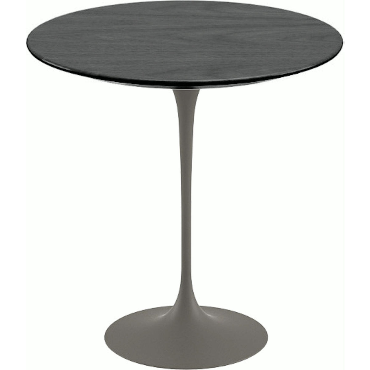 Saarinen Side Table - 20” Round side/end table Knoll Grey Ebonized Walnut 