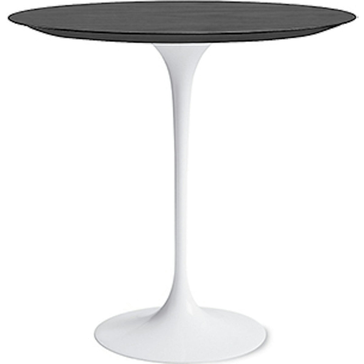 Saarinen Side Table - 20” Round side/end table Knoll White Ebonized Walnut 