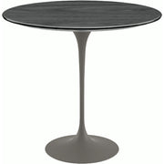 Saarinen Side Table - 22” Oval side/end table Knoll Grey Ebonized Walnut 