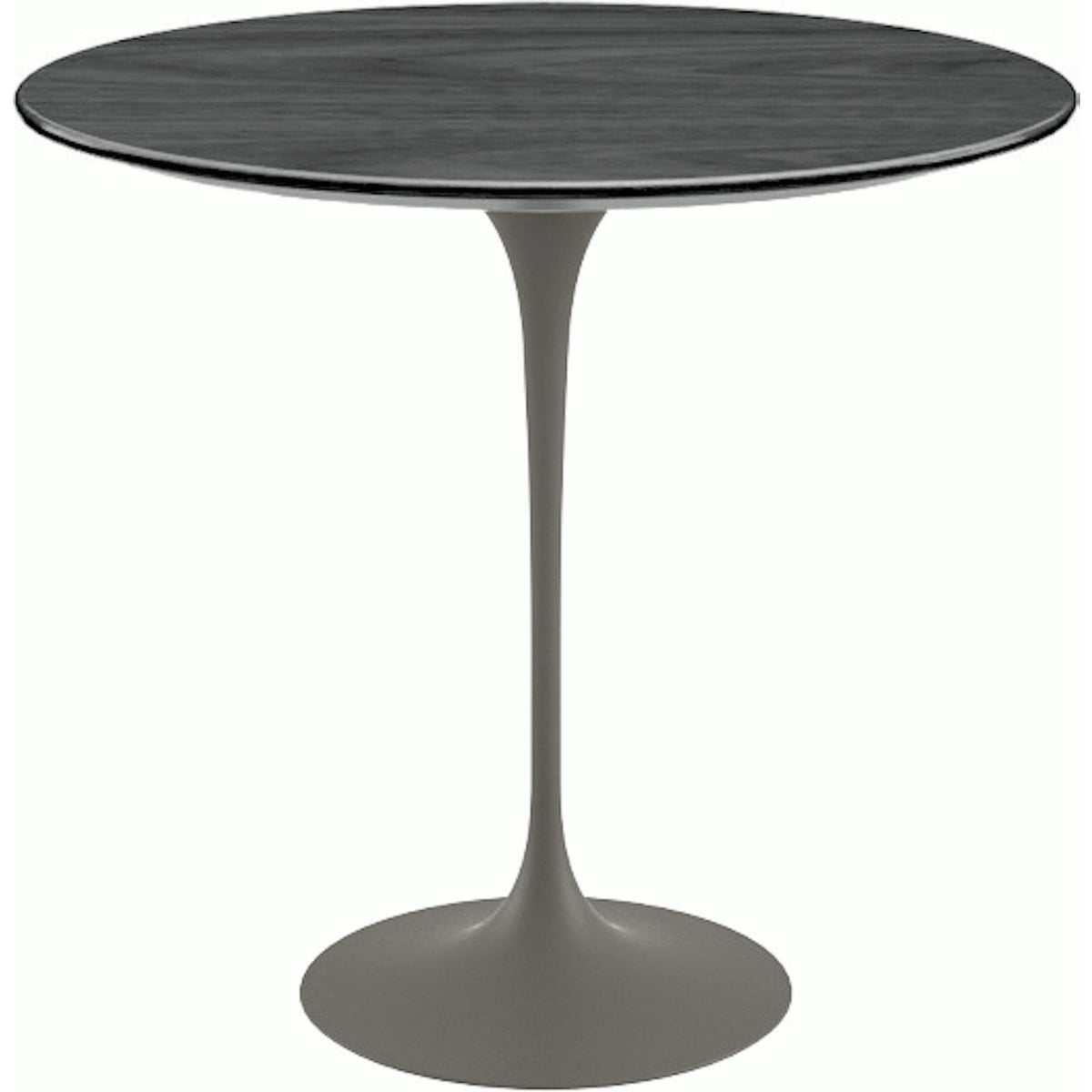 Saarinen Side Table - 22” Oval side/end table Knoll Grey Ebonized Walnut 