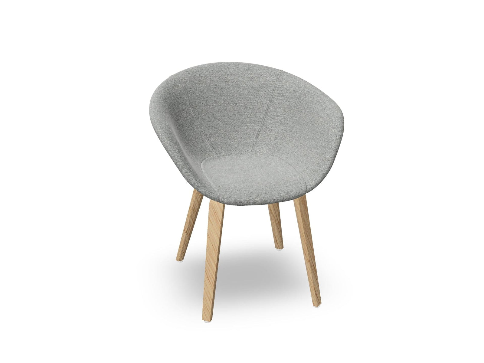 Duna 02 Wood Leg Chair With Front Upholstery Chairs Arper 