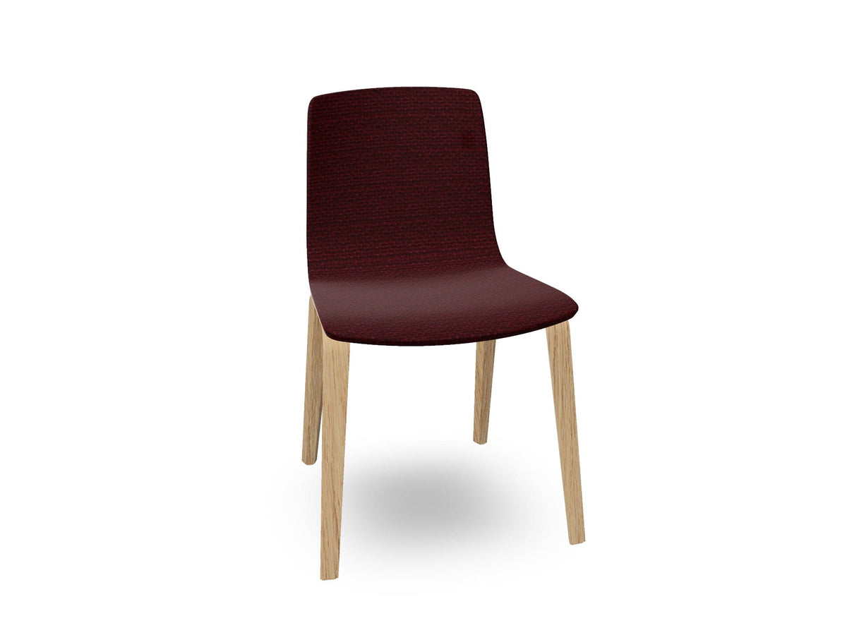 Aava 02-4 Wood Legs Chair With Fully Upholstered Chairs Arper 