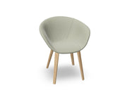 Duna 02 Wood Leg Chair With Front Upholstery Chairs Arper 