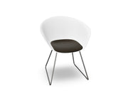 Duna 02 Sled Base Chair With Seat Cushion Chairs Arper 