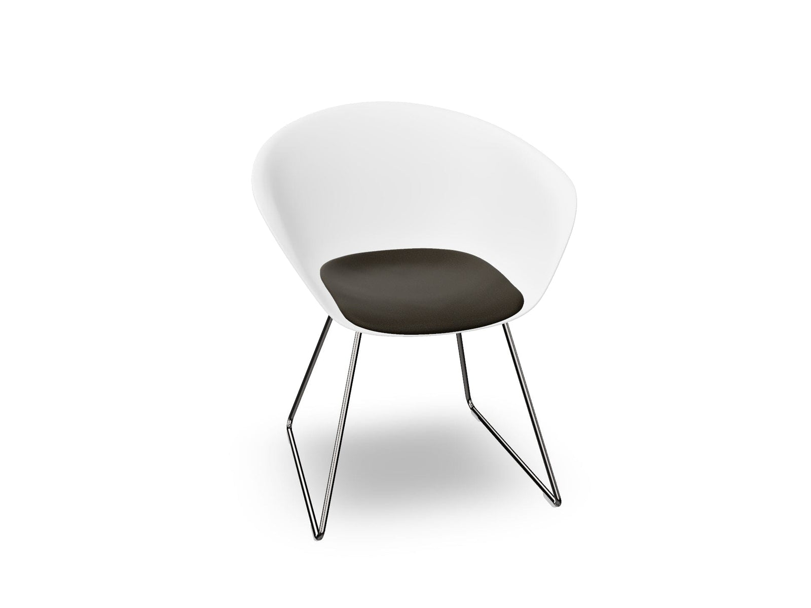Duna 02 Sled Base Chair With Seat Cushion Chairs Arper 