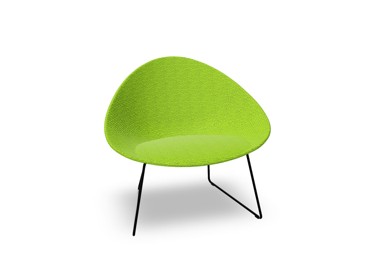 Adell Sled Base Lounge Chair With Fully Upholstered