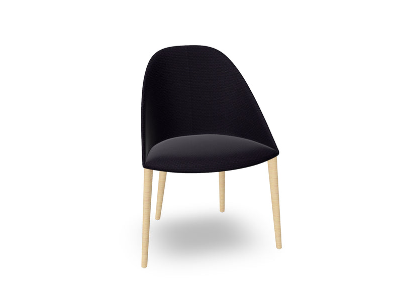 Cila Fully Upholstered Chair With Timber Oak Four-leg Base