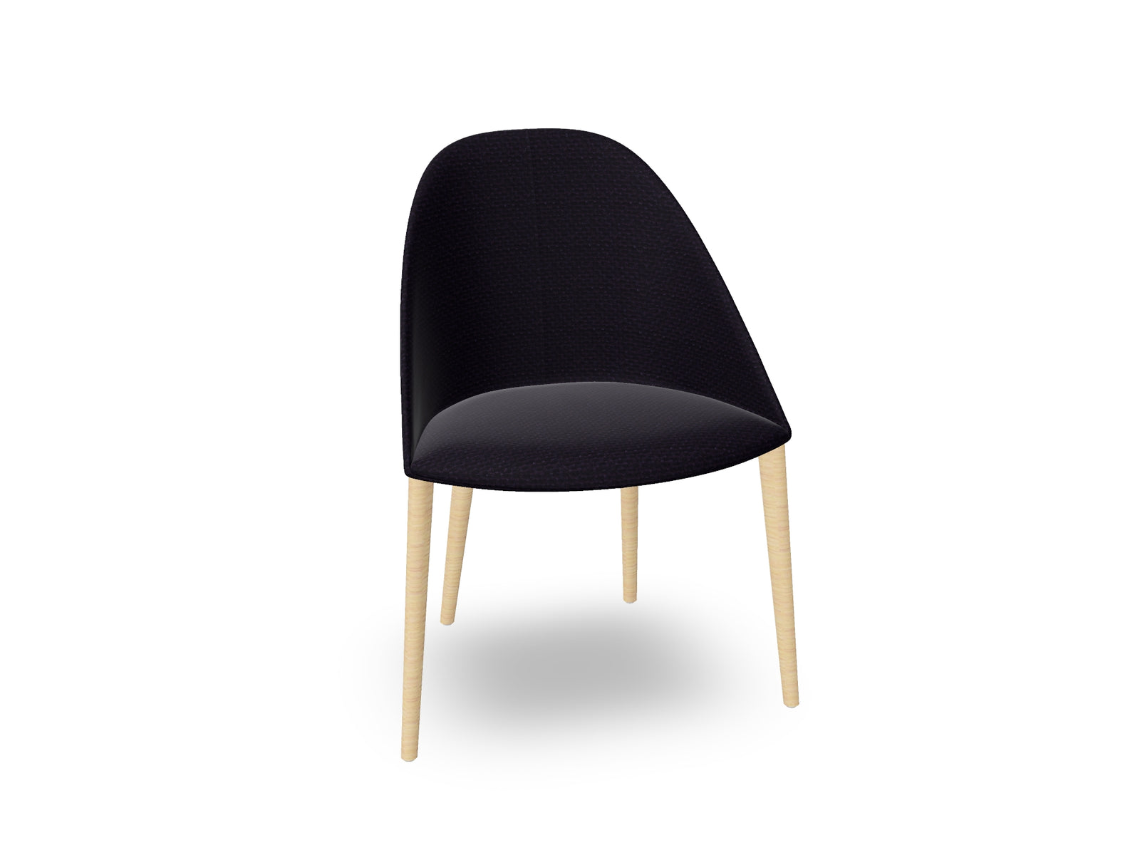 Cila Fully Upholstered Chair With Timber Oak Four-leg Base