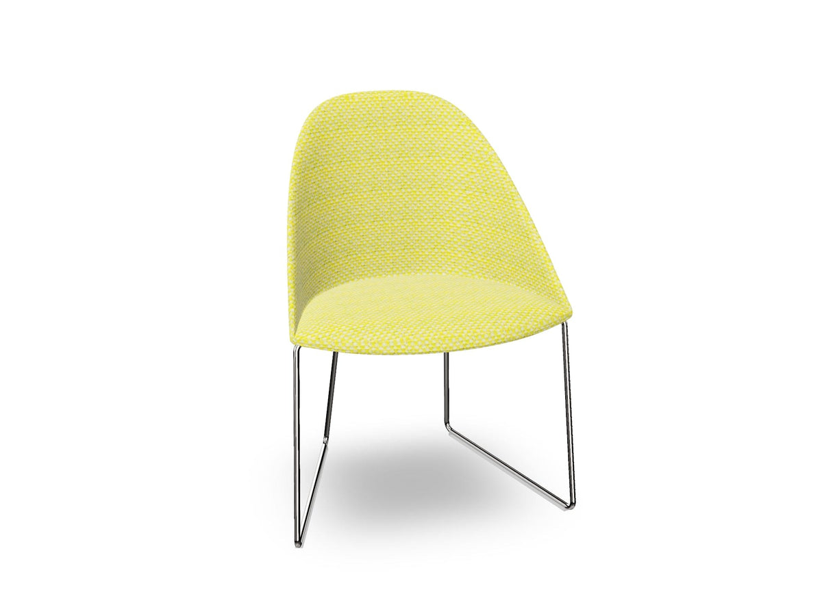 Cila Fully Upholstered Chair With Sled Base Chairs Arper 