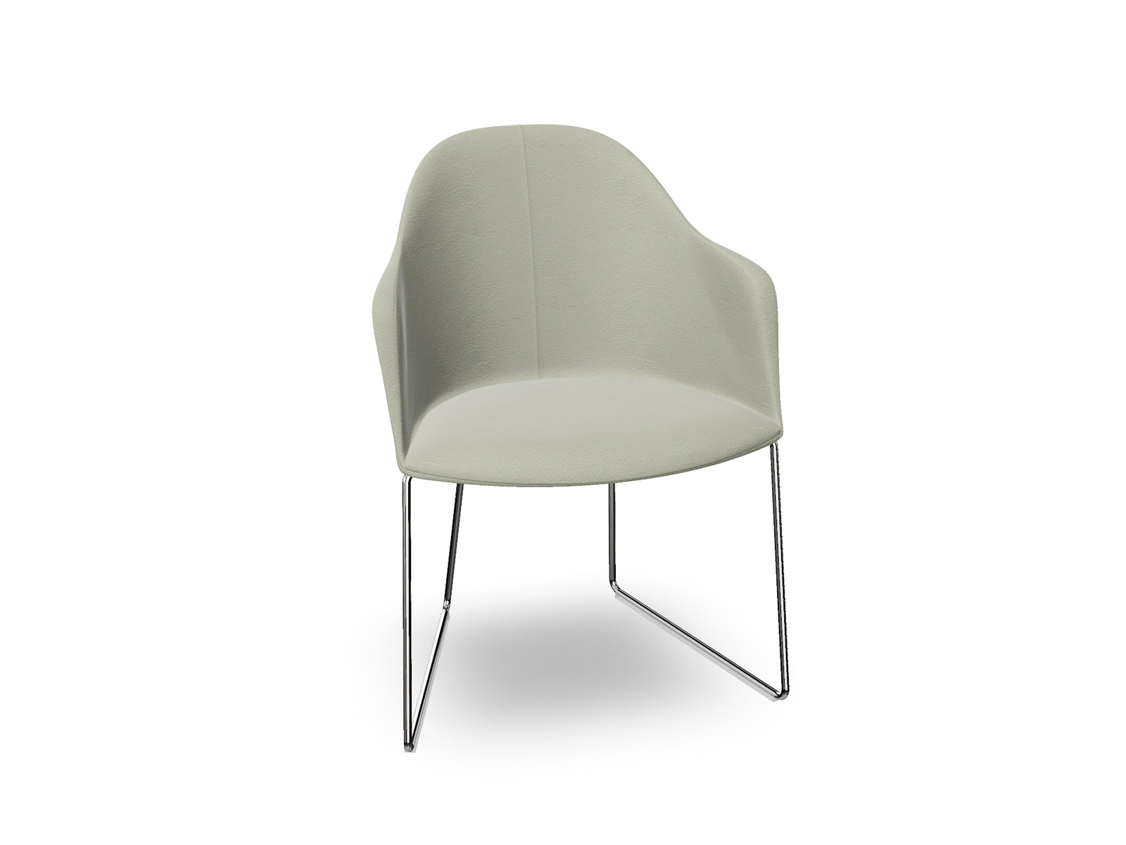 Cila Fully Upholstered Armchair With Sled Base