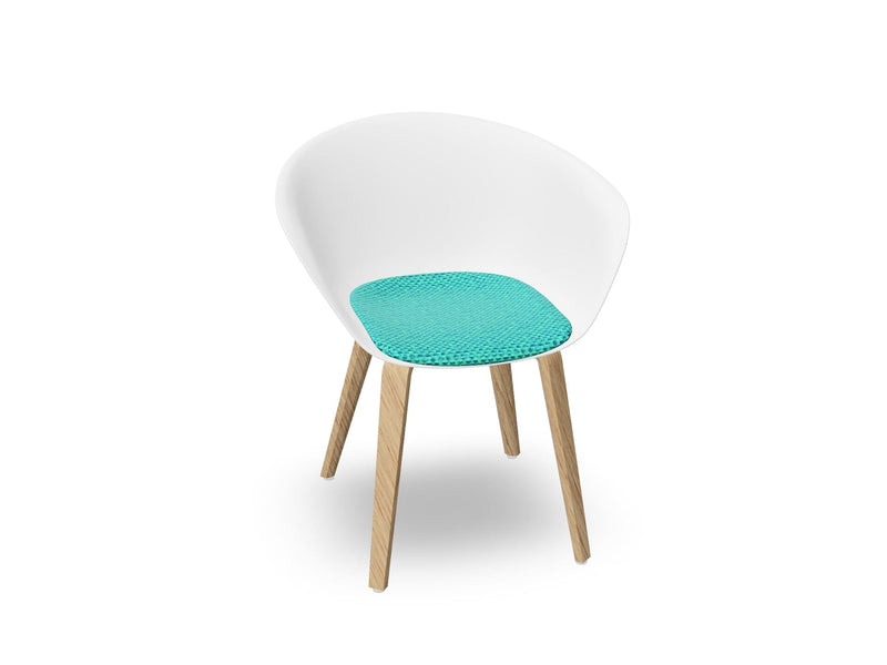 Duna 02 Wood Leg Chair With Seat Cushion Chairs Arper 