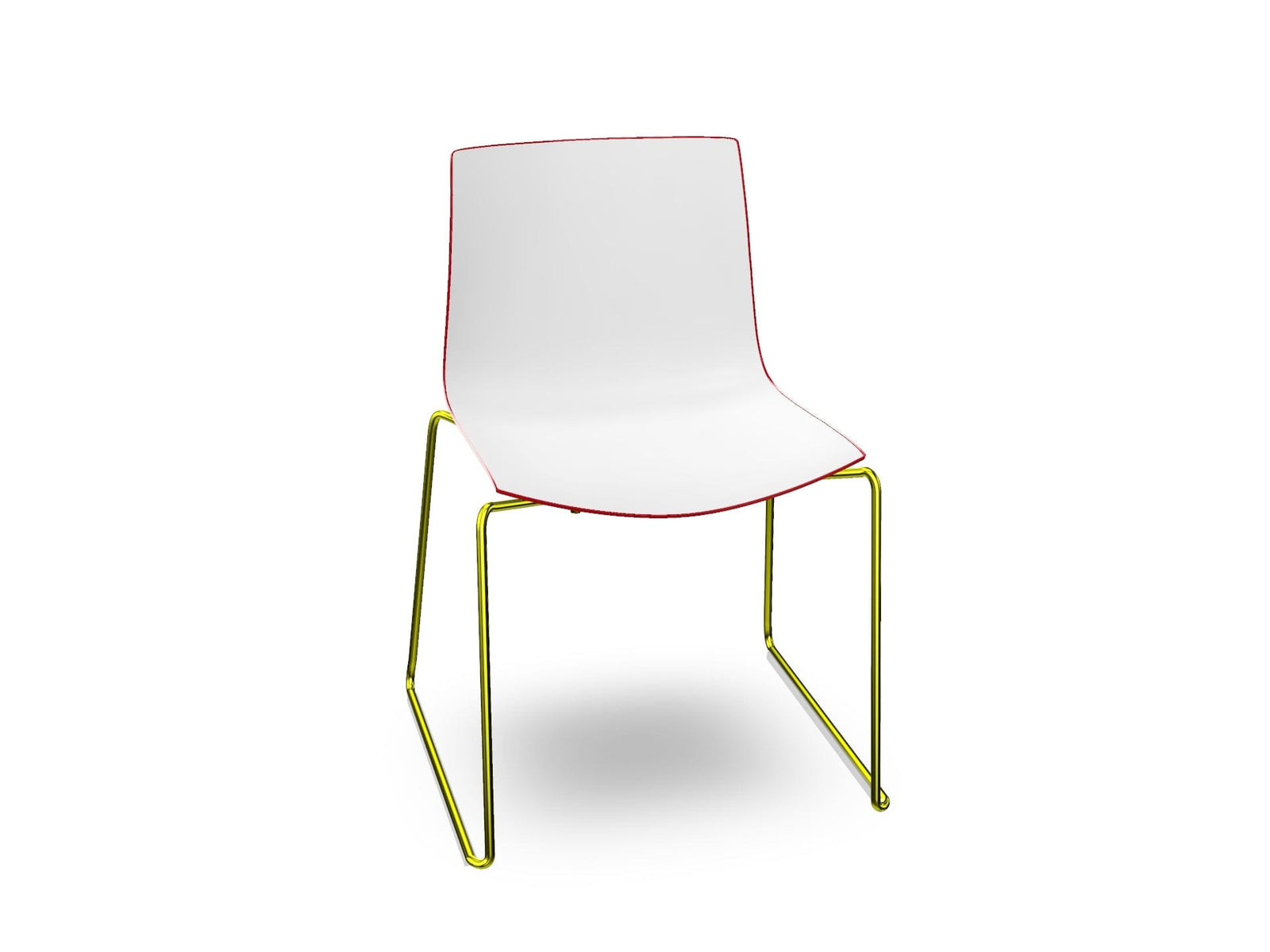 Catifa 46 Polypropylene Bi-Color Sled Base Chair Side/Dining Arper 