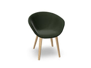 Duna 02 Wood Leg Chair With Front Upholstery Chairs Arper 