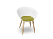 Duna 02 Wood Leg Chair With Seat Cushion Chairs Arper 