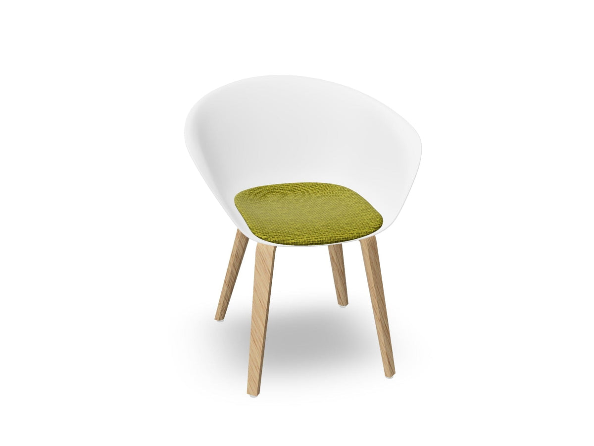 Duna 02 Wood Leg Chair With Seat Cushion Chairs Arper 