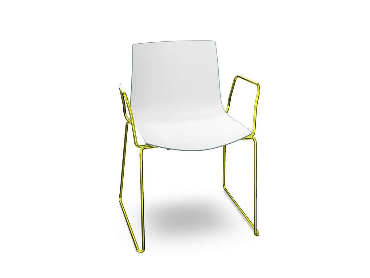 Catifa 46 Polypropylene Bi-Color Sled Base Chair Side/Dining Arper 