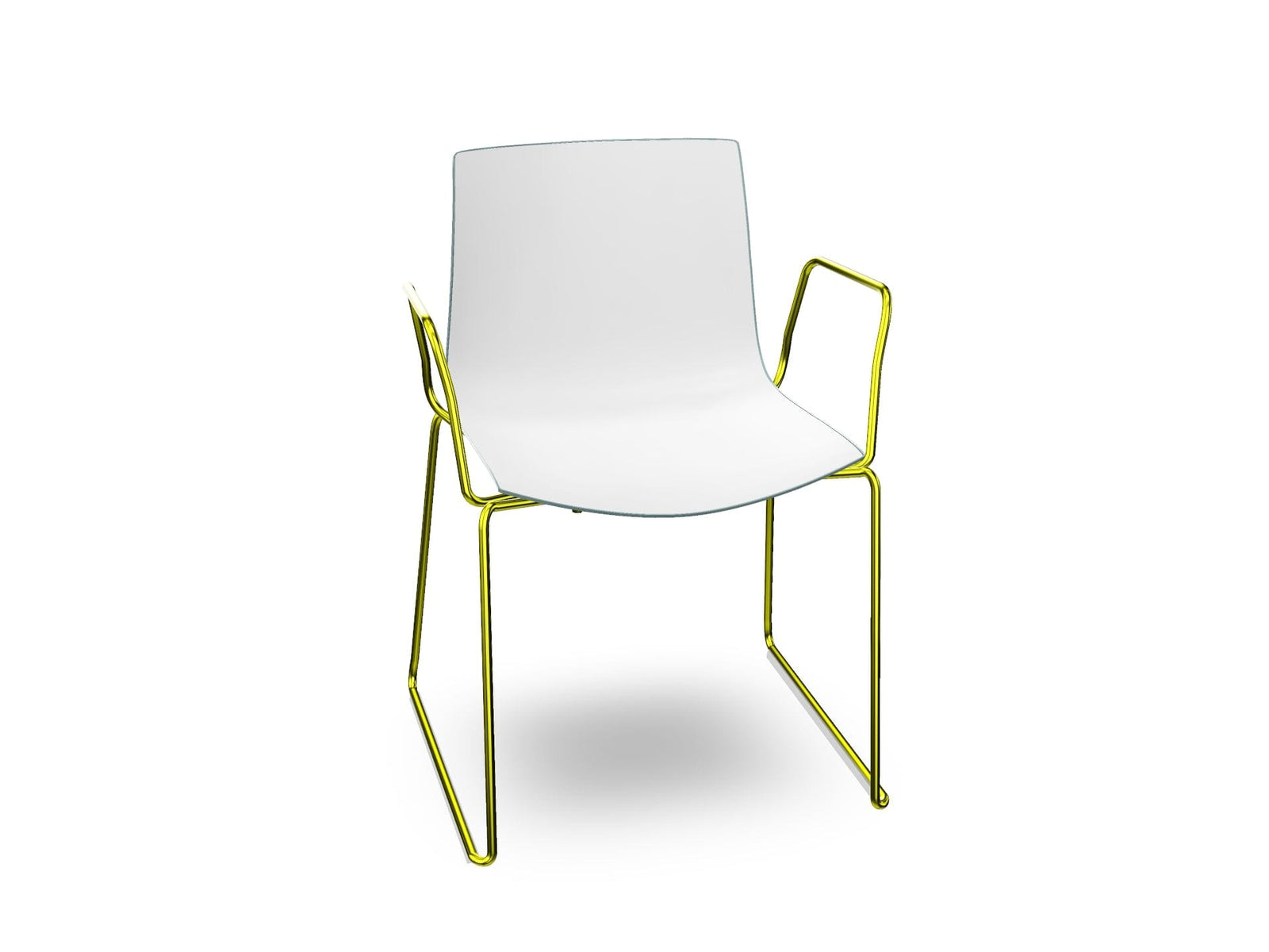 Catifa 46 Polypropylene Bi-Color Sled Base Chair Side/Dining Arper 