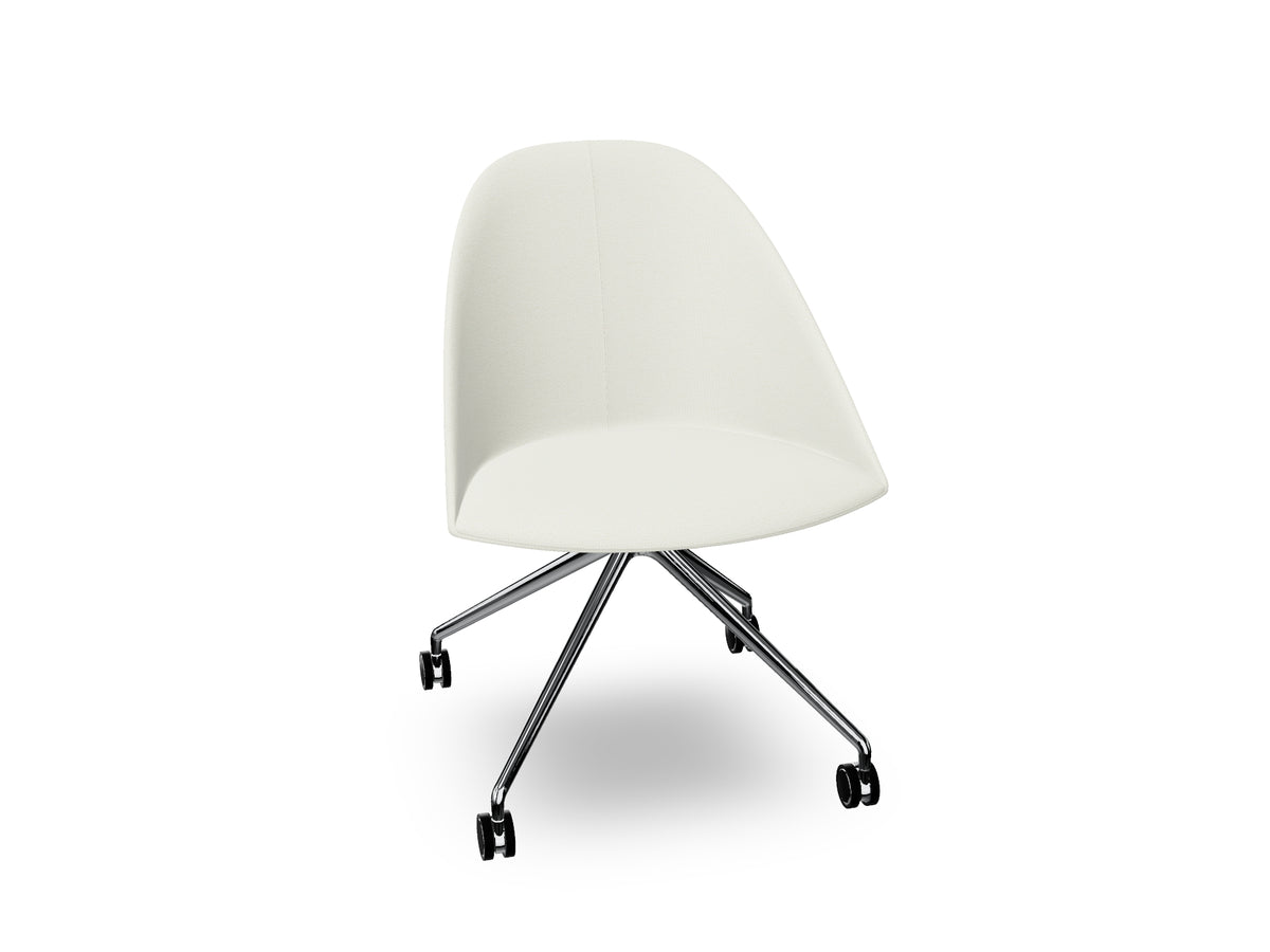 Cila Fully Upholtered Chair With Fixed Trestle Base
