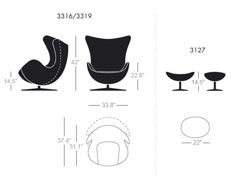Egg chair & ottoman