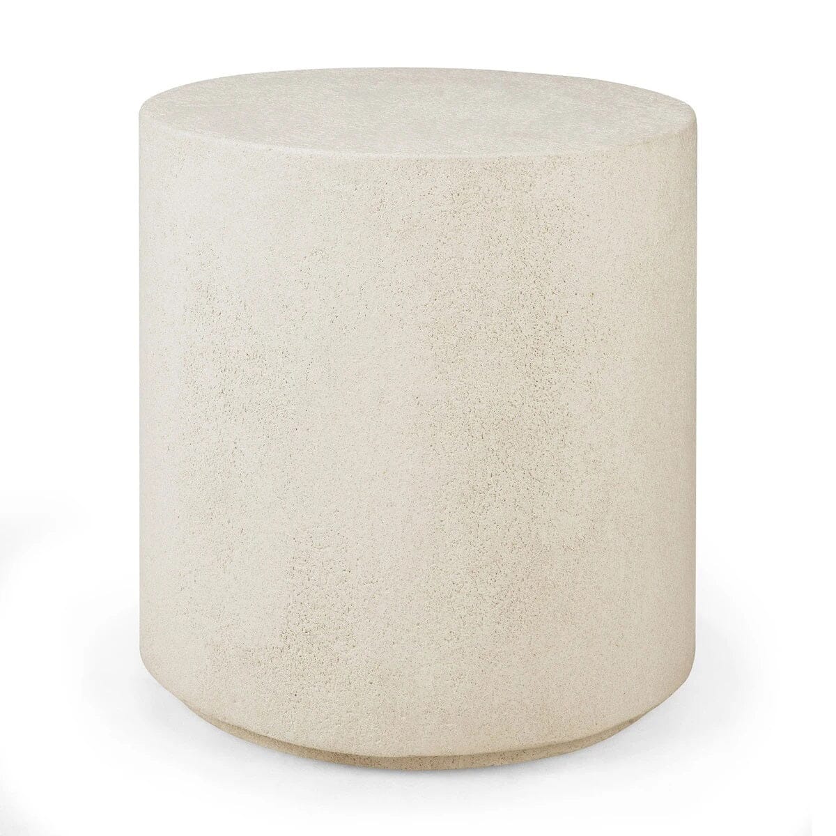 Elements Round Side Table side/end table Ethnicraft Microcement - Off White 