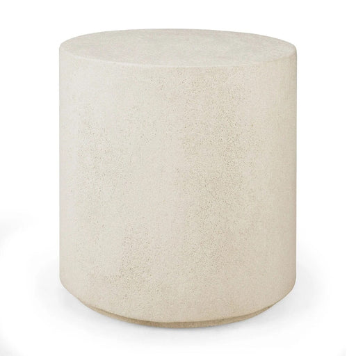 Elements Round Side Table side/end table Ethnicraft Microcement - Off White 