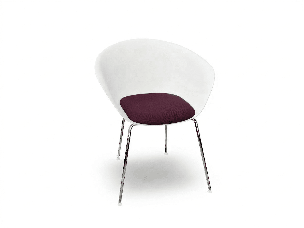 Duna 02 Four Leg Chair With Seat Cushion Chairs Arper 
