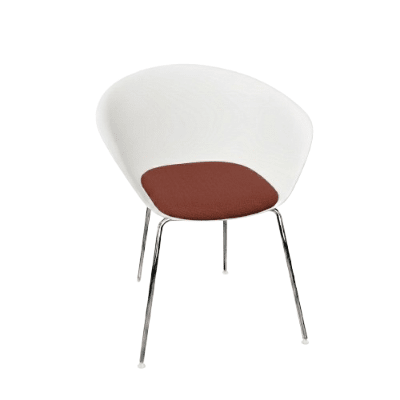 Duna 02 Four Leg Chair With Seat Cushion Chairs Arper 