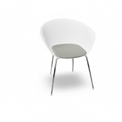 Duna 02 Four Leg Chair With Seat Cushion Chairs Arper 