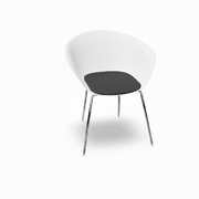 Duna 02 Four Leg Chair With Seat Cushion Chairs Arper 