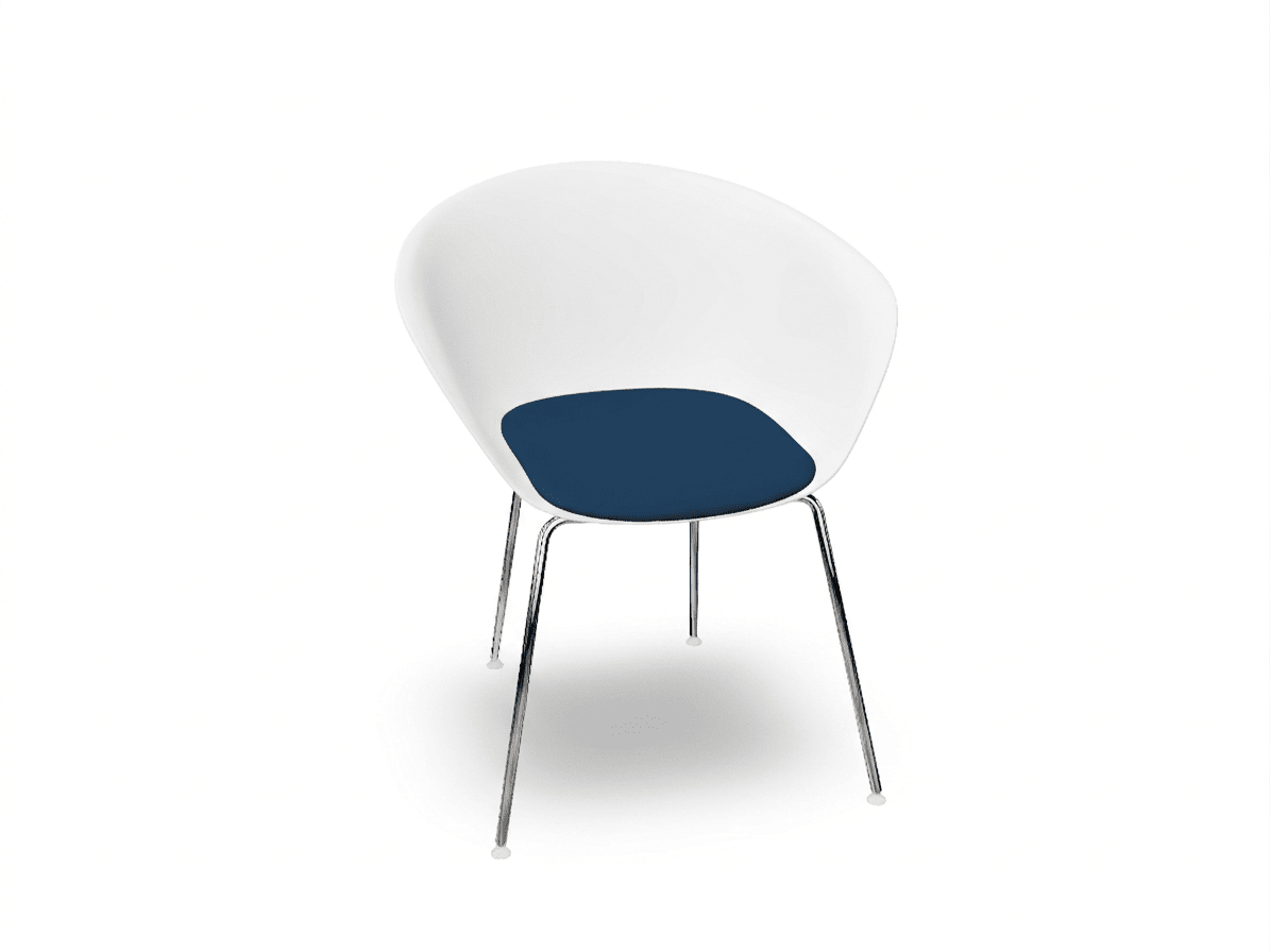 Duna 02 Four Leg Chair With Seat Cushion Chairs Arper 