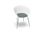 Duna 02 Four Leg Chair With Seat Cushion Chairs Arper 
