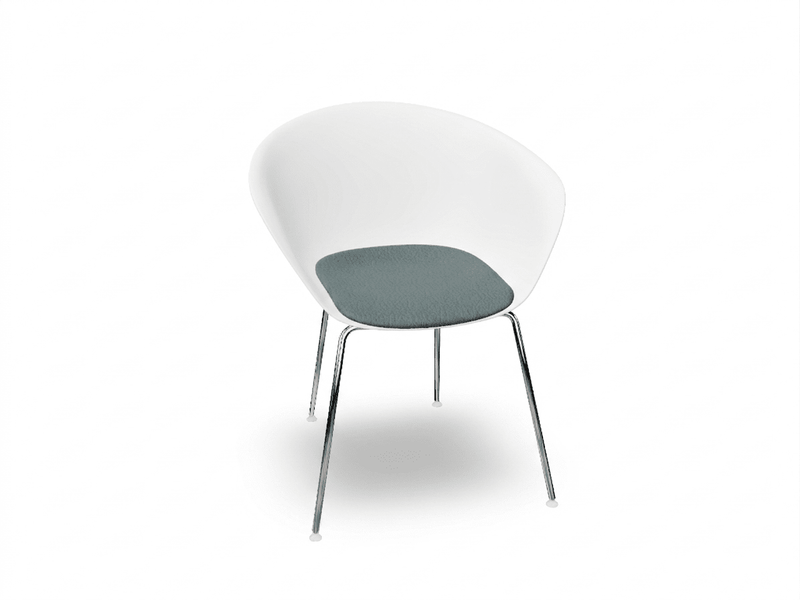 Duna 02 Four Leg Chair With Seat Cushion Chairs Arper 