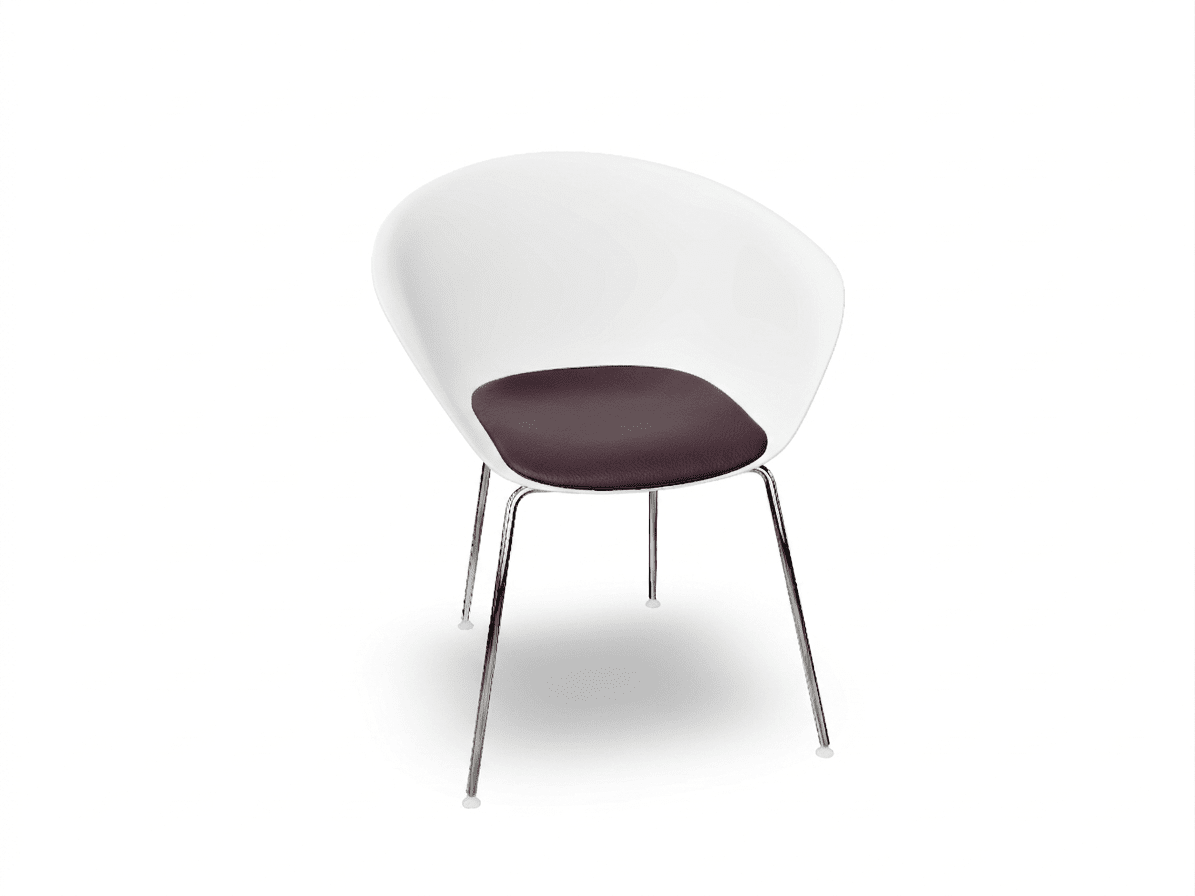 Duna 02 Four Leg Chair With Seat Cushion Chairs Arper 